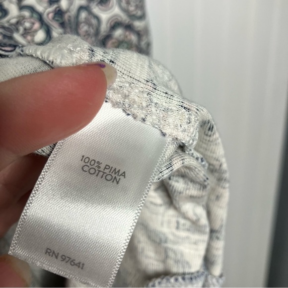 J Jill‎ Top XLP Petite XL Pima Scoop Neck Elbow Sleeve Tee - Picture 6 of 8